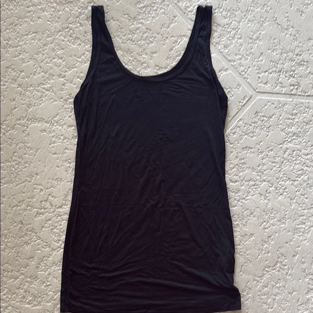 Black Fitted Pajama Tank Top Intimates size Medium
